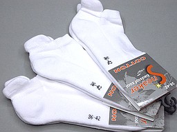 White sneakersocks for women with higher heel and terry sole