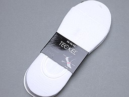 Women's sneaker socks with silicon heel in white Women's sneaker socks with silicon heel in white