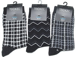 Black socks for women with various patterns