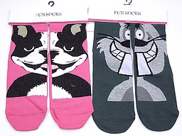Ladies fun socks with animals