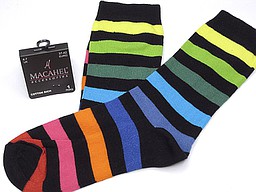 Ladies socks with rainbow stripes