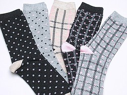 Apollo socks with dots and checks