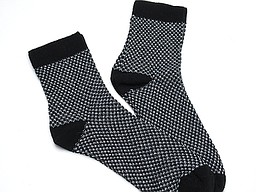 Socks with silver colored lurex yarn for ladies