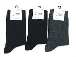 Somewhat thicker sock in navy, black, and grey Somewhat thicker sock in navy, black, and grey