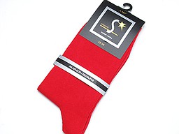 Seamless plain red socks for ladies