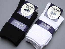 Women's sock anti press in black and white Women's sock anti press in black and white