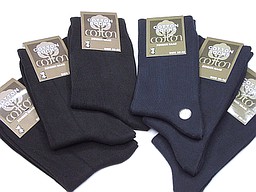 Black and navy seamless socks