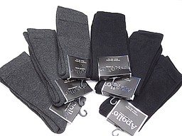 Grey and black socks with terry sole