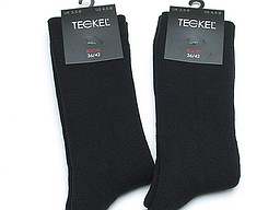Thick black terry socks for ladies in black